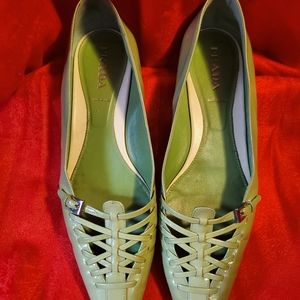 Prada green flats